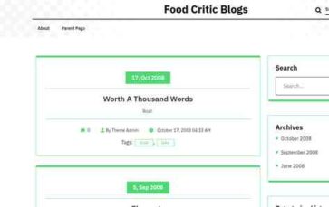 Food Critic Blogs (screenshot desktop)
