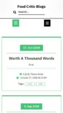 Food Critic Blogs (screenshot mobile)