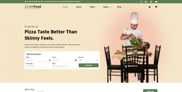 Food Restaurant Elementor (WordPress)