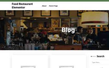 Food Restaurant Elementor (screenshot desktop)