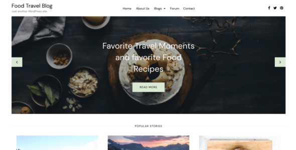 Food Travel Blog (WordPress)