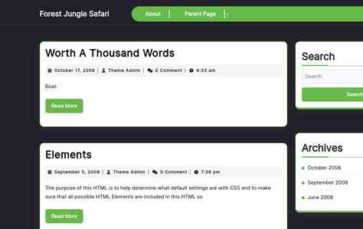 Forest Jungle Safari (screenshot desktop)