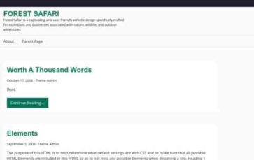 Forest Safari (screenshot desktop)