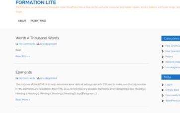 Formation Lite (screenshot desktop)