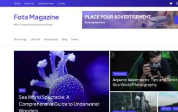 Fota Magazine (screenshot desktop)