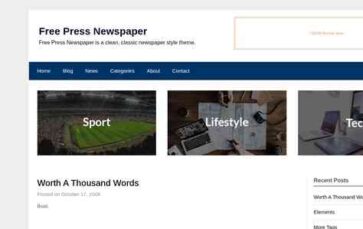 Free Press Newspaper (screenshot desktop)