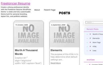 Freelancer Resume (screenshot desktop)