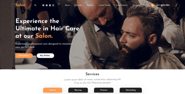 FSE Barber Shop (WordPress)