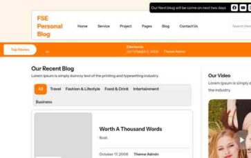 FSE Personal Blog (screenshot desktop)