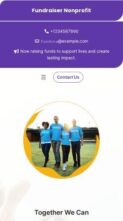 Fundraiser Nonprofit (screenshot mobile)