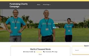 Fundraising Charity Campaign (screenshot desktop)