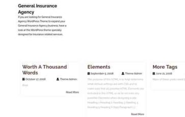 General Insurance Agency (screenshot desktop)