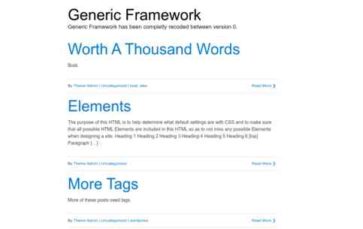 Generic Framework (screenshot desktop)