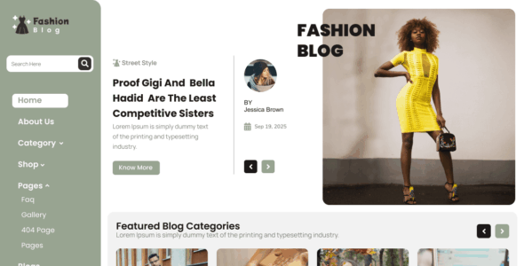 Glam Fashion Blog (WordPress)