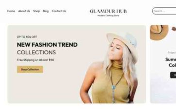 GlamourHub (screenshot desktop)