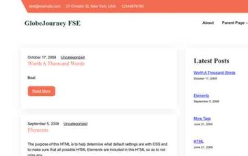 GlobeJourney FSE (screenshot desktop)