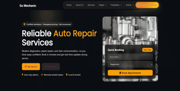 Go Mechanic (WordPress)