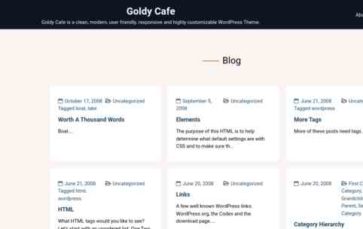Goldy Cafe (screenshot desktop)