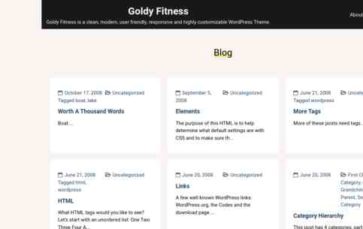 Goldy Fitness (screenshot desktop)