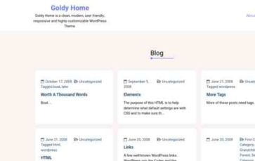 Goldy Home (screenshot desktop)
