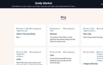 Goldy Market (screenshot desktop)