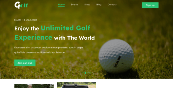 Golf Course (WordPress)