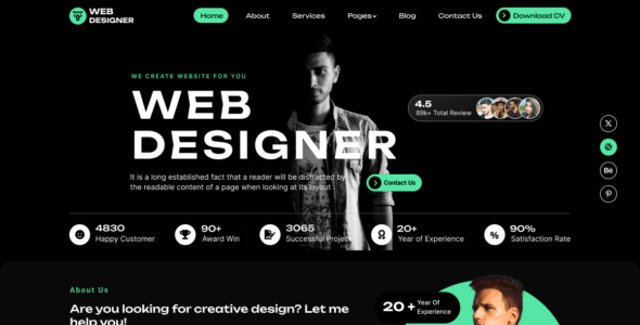 Graphic Design Portfolio (WordPress)
