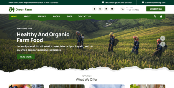 Green Farm Elementor (WordPress)