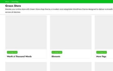 Green Store (screenshot desktop)