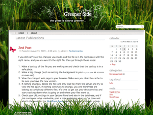 Greener Side (WordPress)