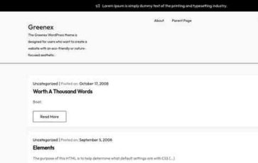 Greenex (Apex Themes) (screenshot desktop)