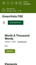 GreenVista FSE (screenshot mobile)