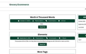 Grocery Ecommerce (screenshot desktop)