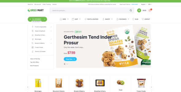 Grocery Online Store (WordPress)