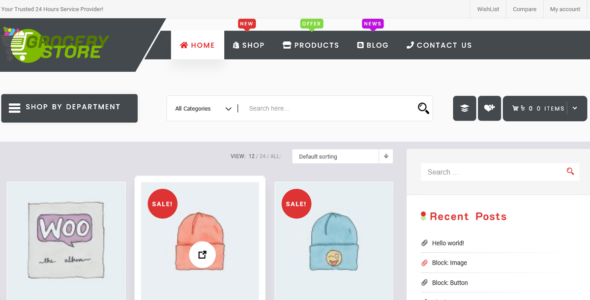 Grocery Shop (WordPress)