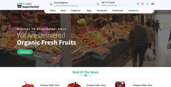 Grocery Supermarket Chain (WordPress)