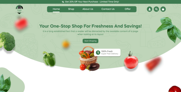 Grocery Supermarket Elementor (WordPress)