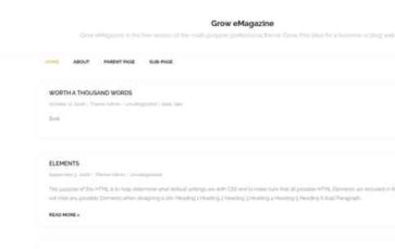 Grow eMagazine (screenshot desktop)