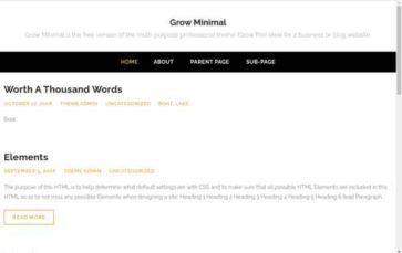 Grow Minimal (screenshot desktop)