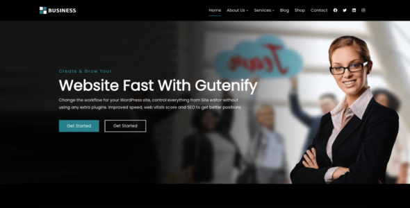 Gutenify Business Dark (WordPress)