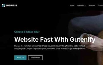 Gutenify Business Dark (screenshot desktop)