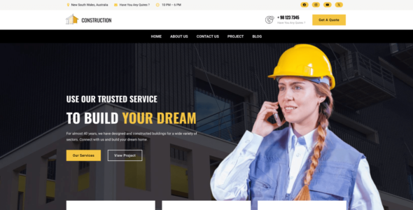 Gutenify Construction (WordPress)