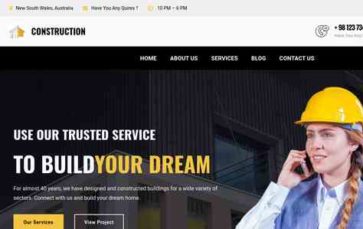 Gutenify Construction (screenshot desktop)