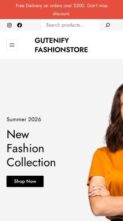 Gutenify Fashionstore (screenshot mobile)