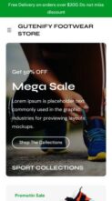 Gutenify Footwear Store (screenshot mobile)
