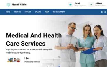 Gutenify Health Clinic (screenshot desktop)