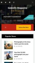 Gutenify Magazine (screenshot mobile)