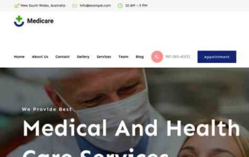 Gutenify Medicare (screenshot desktop)