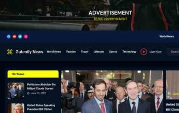 Gutenify News (screenshot desktop)