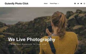 Gutenify Photo Click (screenshot desktop)